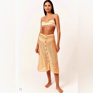 Solid & Striped VIVIENNE Crochet Midi Skirt